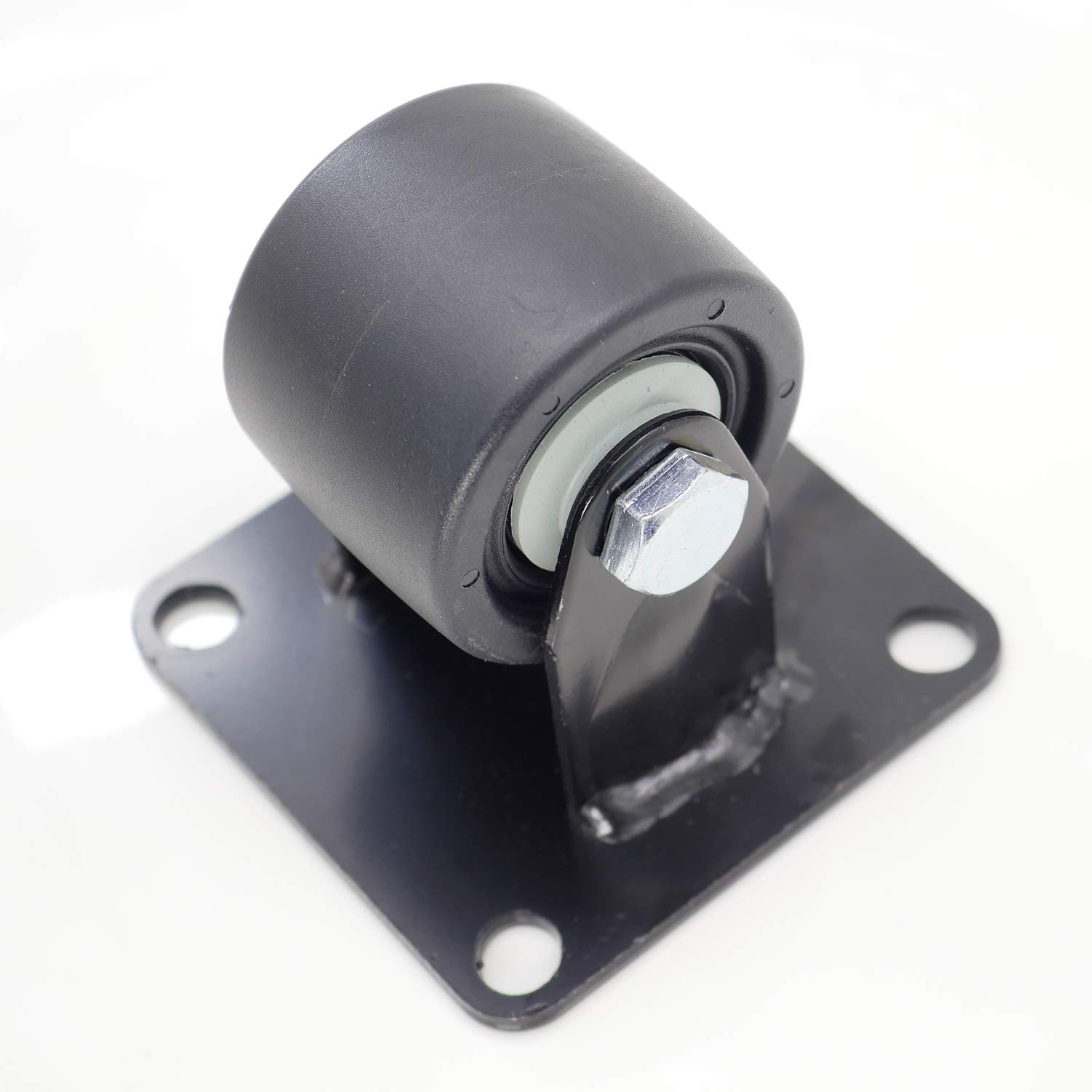 Casoter 2.5 Inch Black Low Gravity Center Nylon Caster, 50mm Extra Width Hi-Temp Nylon Wheel Top Plate Rigid w/o Brake Heavy Duty Double Ball Bearing Caster, 4500Lbs Total Load Capacity Pack of 4: Industrial & Scientific