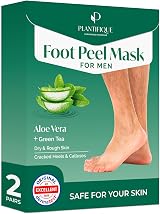 Plantifique Foot Peel Mask 2 Pairs Exfoliating Dermatologist Tested Aloe