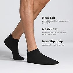 Lapulas Athletic Ankle Socks, Low Cut Cushioned