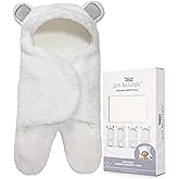Jam Naturals-Cute Bear Organic Newborn Swaddle Wrap-Gender Neutral Soft Baby Blanket, Newborn Baby Registry Gift(Grey 0-3m)