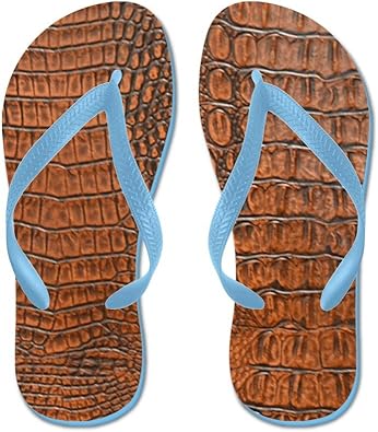 alligator skin flip flops