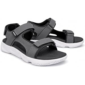 Hurley Men’s Strap Sandals, Adjustable Casual Comfort Sandals for Men, Lightweight EVA Outdoor Beach Summer Sandals with Padd
