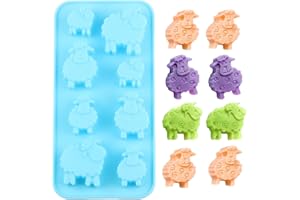 NYKSTRSM 8 Cavity Lamb Silicone Candy Molds For Candy Chocolate Cake Topper