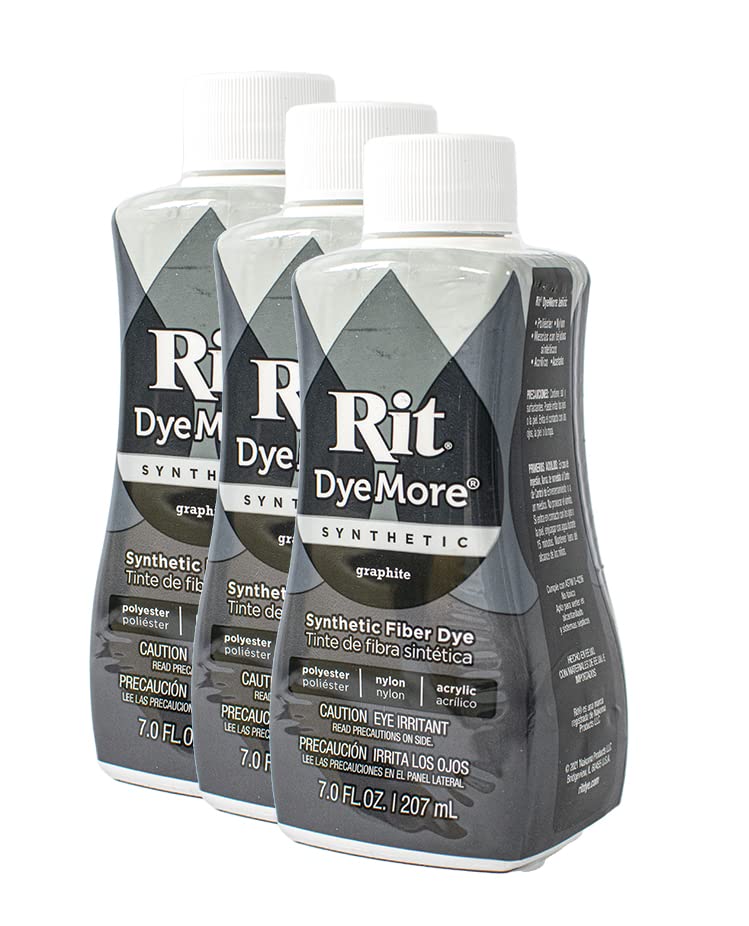 Rit Dye Liquid Synthetic 236ml Graphite Pack of Three