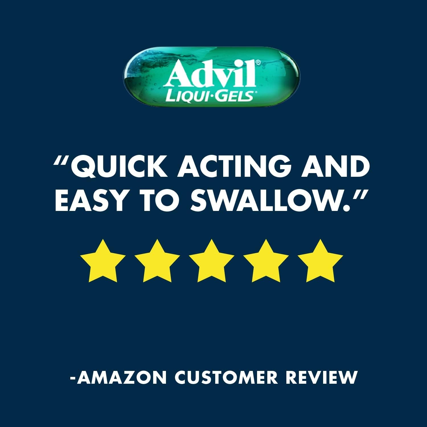 Advil Liqui-Gels Pain Reliever and Fever Reducer, Solubilized Ibuprofen 200mg, 100 Count (50 Packets of 2 Capsules), On the Go Fast Pain Relief: Health & Personal Care