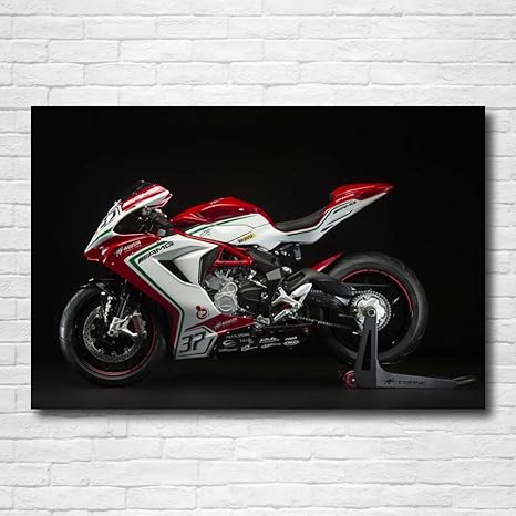 Amazon Co Jp 帆布の絵 ペインティング ポスター スーパーバイク Mvアグスタf3675rcオートバイ壁紙壁アートポスターキャンバスプリント家の装飾のための現代絵画 50x75cm Diy 工具 ガーデン