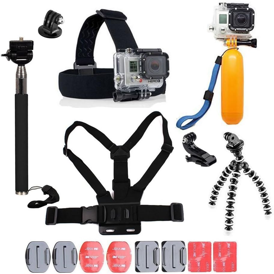 YHTSPORT For Gopro Accessories, Gopro Accessories Kit for Gopro Hero 6 5 4 3 Hero Session and SJ4000 Xiaomi Yi DBPOWER and Other Sports Cameras
