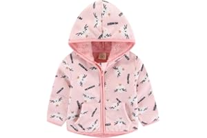 DILIBA Toddler Fleece Jacket Lightweight Hooded Warm Winter Coats for Baby Boys Girls