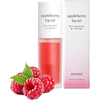 NOONI Korean Lip Oil - Appleberry | Lip Stain, Gift, Moisturizing, Revitalizing, and Tinting for Dry Lips with Raspberry Frui