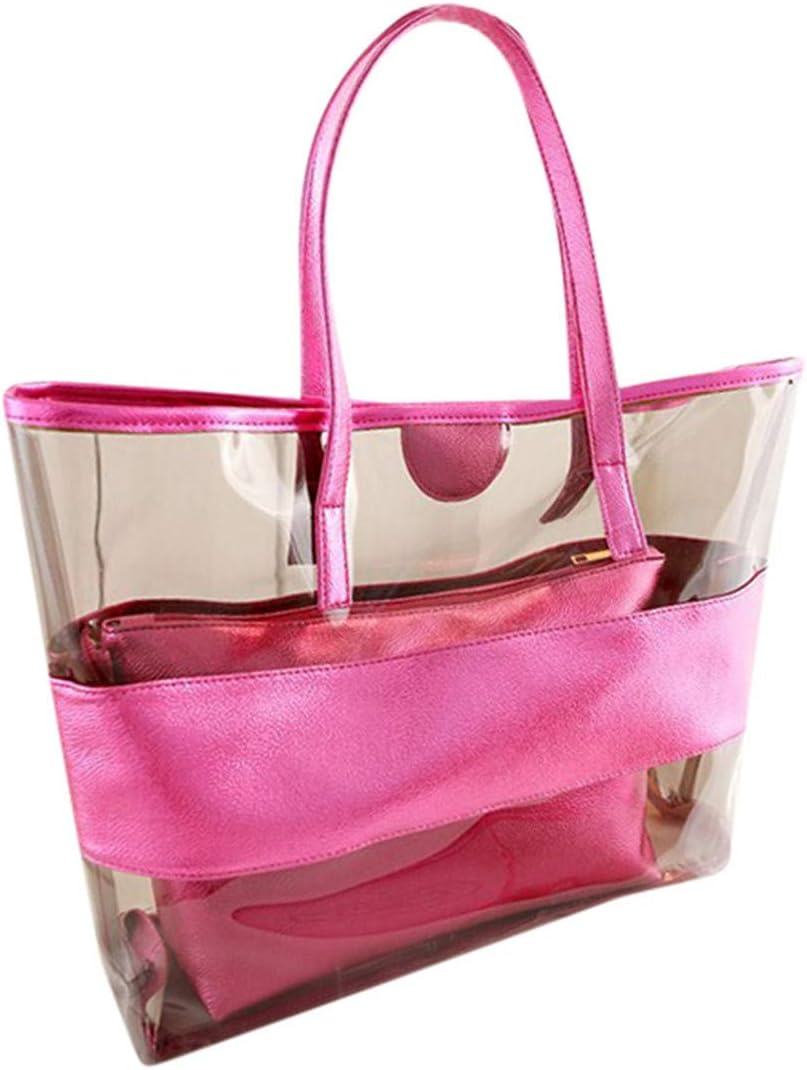 pink clear tote