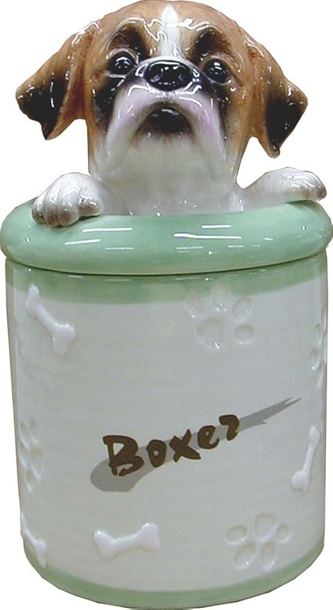 boxer dog cookie jar