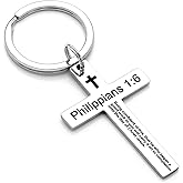 BAORIVER Easter Basket Stuffer Gift Cross Keychains Christian Jewelry - Holy Bible Keychain Inspirational Bible Verse Jewelry