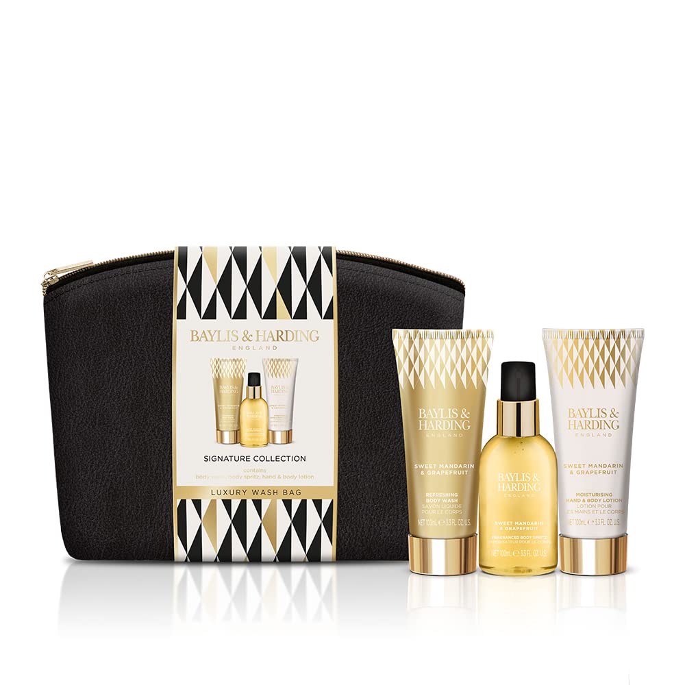 Baylis & Harding Sweet Mandarin & Grapefruit Luxury Wash Bag Gift Set (Pack of 1) - Vegan Friendly