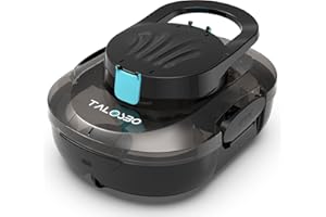 TALOSBO Pleco S1 Cordless Robotic Pool Cleaner with 75-80Mins Runtime, 2.5H Fast Charging, Small Pool Vacuum Robot for Above-Ground Flat-Bottom Pools up to 645 Sq.ft, Lightweight, Auto-Parking