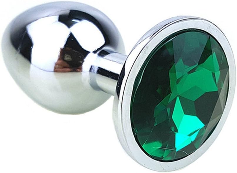 HuanSU Jeweled Stainless Steel P~lu~g Análes Training Sets Small Size (Green)