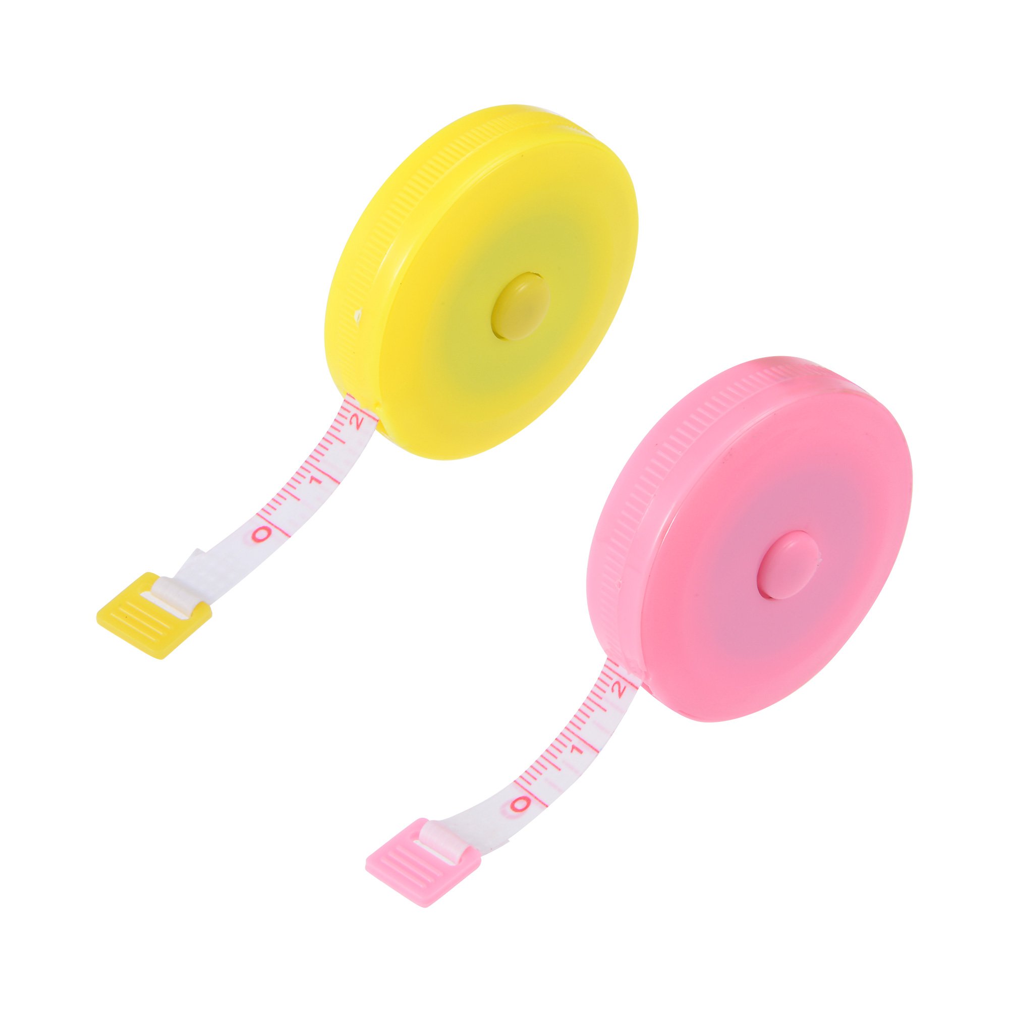 Sourcingmap Sewing Tailor Cloth Measuring Ruler Tape Measure 150cm Yellow Pink