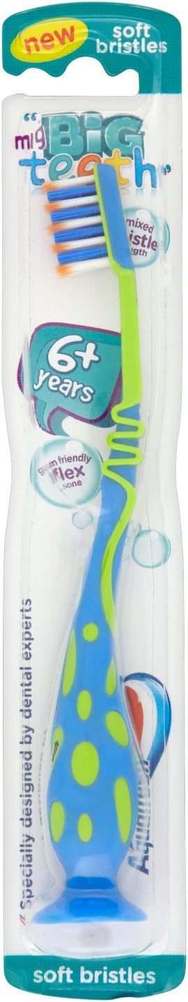Aquafresh Kids Toothbrush Big Teeth 6-8 Years Soft Bristles x 1, Multicolour