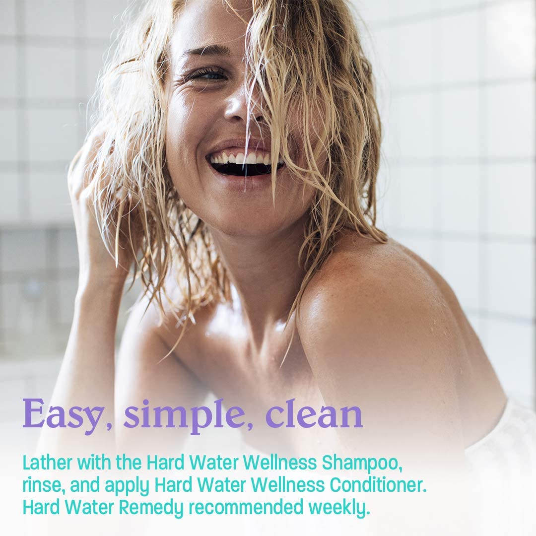 Malibu C Hard Water Wellness Shampoo - Hydrating, Sulfate-Free Hair Care for Hard Water - Removes Minerals and Buildup
