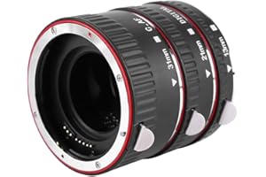 Lens Extension Tube Set for EF/EF-S Camera, 31mm+21mm+13mm Auto Focusing Macro Extension Tube Set,Higher Magnification Close-
