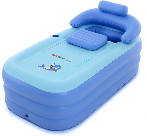 Intime Foldable Inflatable Thick Warm Adults Bathtub Children