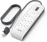 Belkin 6 Way Extension Lead with USB 2 Ports 2.4 A Surge Protected 2 m White