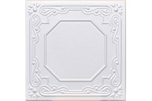 ANTIQUE CEILINGS 50pc of Lisbona White (20"x20" Foam) Ceiling Tiles - Covers About 135sqft