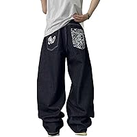 Amazon.com: DFGIGT Men's Wide Leg Regual Fit Y2K Jeans Hip Hop