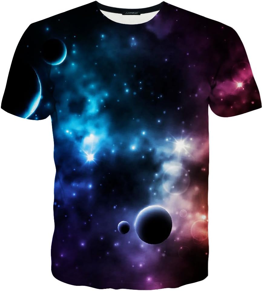 Yasswete Unisex Casual 3D Printed Short Sleeve Summer Mens Womens Shirts Top Tees XXL