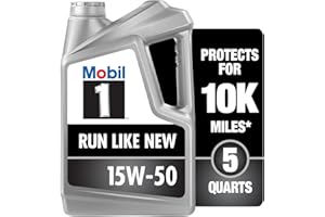 Mobil 1 Advanced Full Synthetic Motor Oil 15W-50, 5 Quart