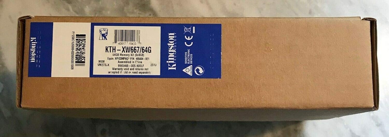 Kingston memory 64gb : 8x 8gb - fb-dimm 240pin ddr2 667mhz / pc2-5300 - volledig gebufferd (740617154238)