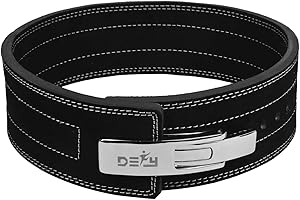 DEFY CHALLENGE YOUR FEAR DEFY Weightlifting Lever Belt – 4” Wide Powerlifting Strongman Gym Belt for Men & Women – 10MM Lever Belt for Lower Back Support, Workout, Deadlift & IPF Bodybuilding