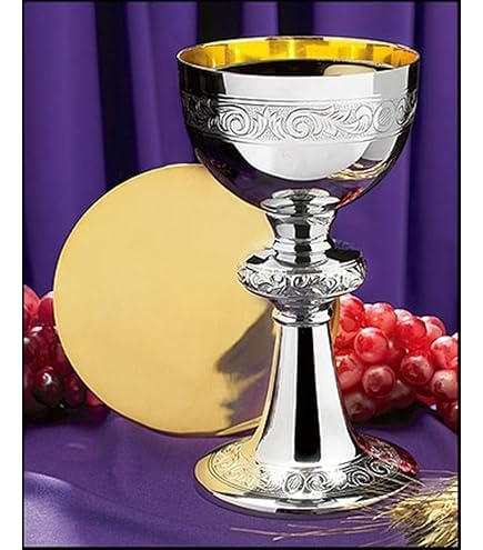 Grape And Leave Chalice And Paten Set