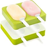 Silicone Popsicle Molds, Reusable BPA Free Ice Popsicle Mould 2 Pieces Popsicle Molds Easy to Pop out Dishwasher Safe Ice Pop