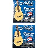 DP Music Don Pablo Cuatro Strings Set (Pack of 2) Steel - Silver Plated Wound Strings - Set de Cuerdas Cuatro Puerto Rico DP100-2
