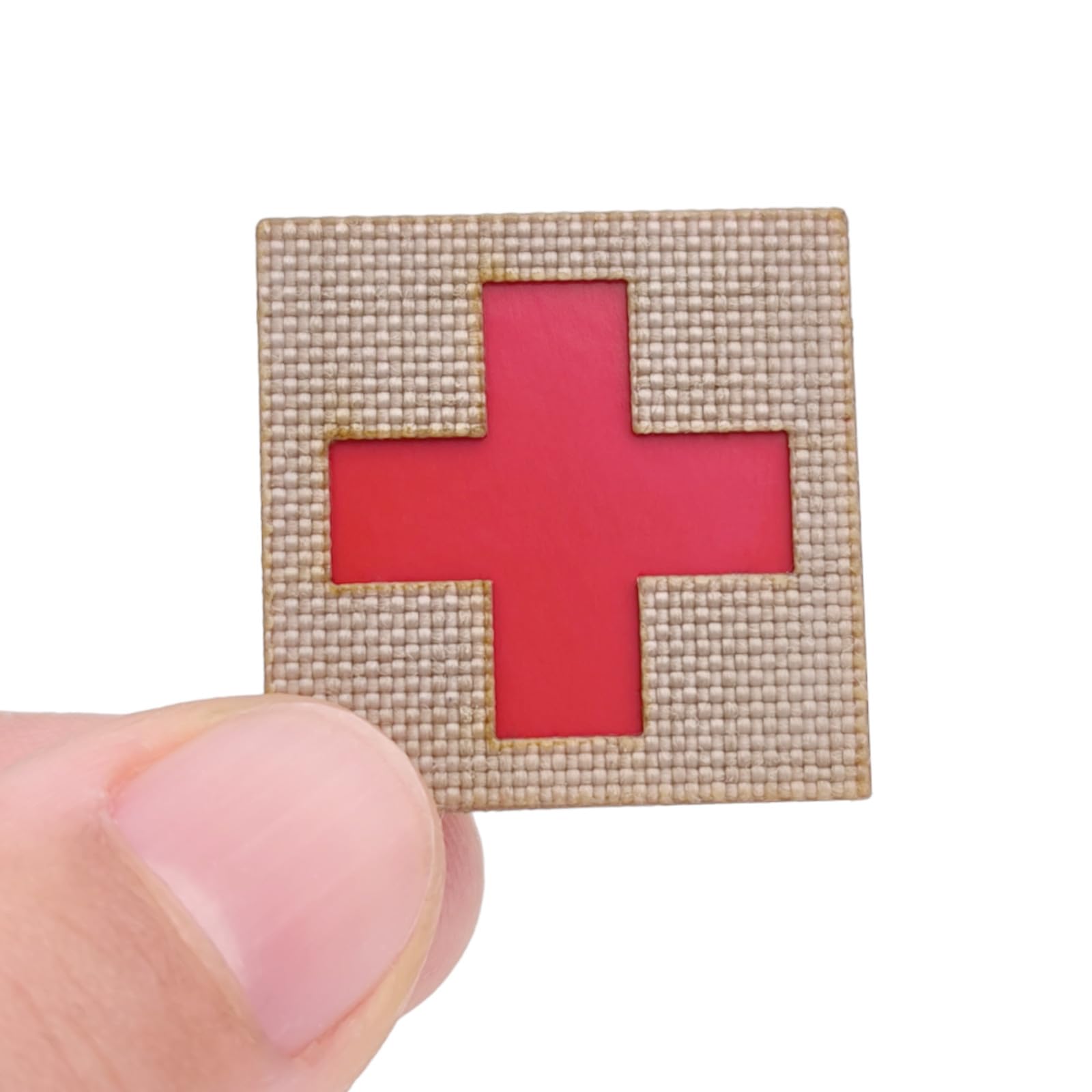 Mini Medical Cross IFAK First Aid Tiny Patch [Tan,Red]