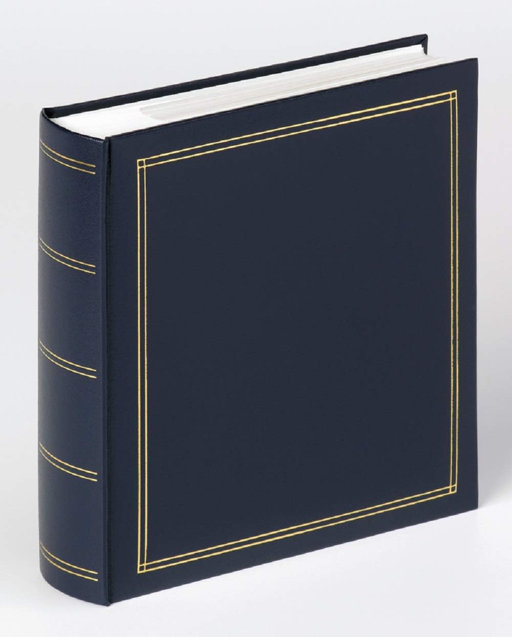 walther Design Photo Album Blue 200 Photos 10 x 15 cm Memo Slip-in Album Imitation Leather with Embossing, Monza ME-138-L
