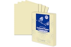 WritePads Veritas Color Copy Paper,Multi-Purpose paper,Colored Printer Paper 8.5” x 11”, 24 lb / 90 GSM,Cream,200 Sheets (1 Reams)，Made in USA