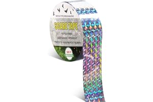 MAGELOLY 500 Foot Bird Scare Tape, Reflective Tape Deterrent for Outside Patio, Pigeon, Woodpecker Deterrents for House, Bird Ribbon Repellent Gel Device, Keep Birds Away Outdoor