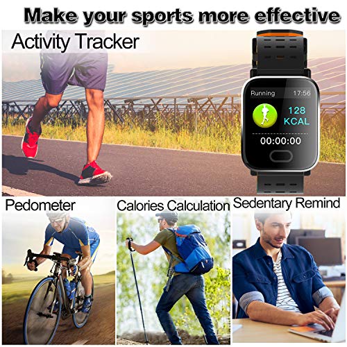 Smart Watch Fitness Tracker with Heart Rate Blood Pressure Monitor for Men Women Kid Sport Watch with Run Outdoor Activity GPS Tracker Pedometer Calorie Sync Phone for Android iOS Electronic Wearable - Thumbnail 4