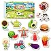 HLXY Educational Toys Fridge Magnets for Kids Toddlers Set of 70 Farm Animal Magnets - Foam Magnets - Fruit Vegetables Food Magnets - Developmental Baby Toddlers Early Learning Toys