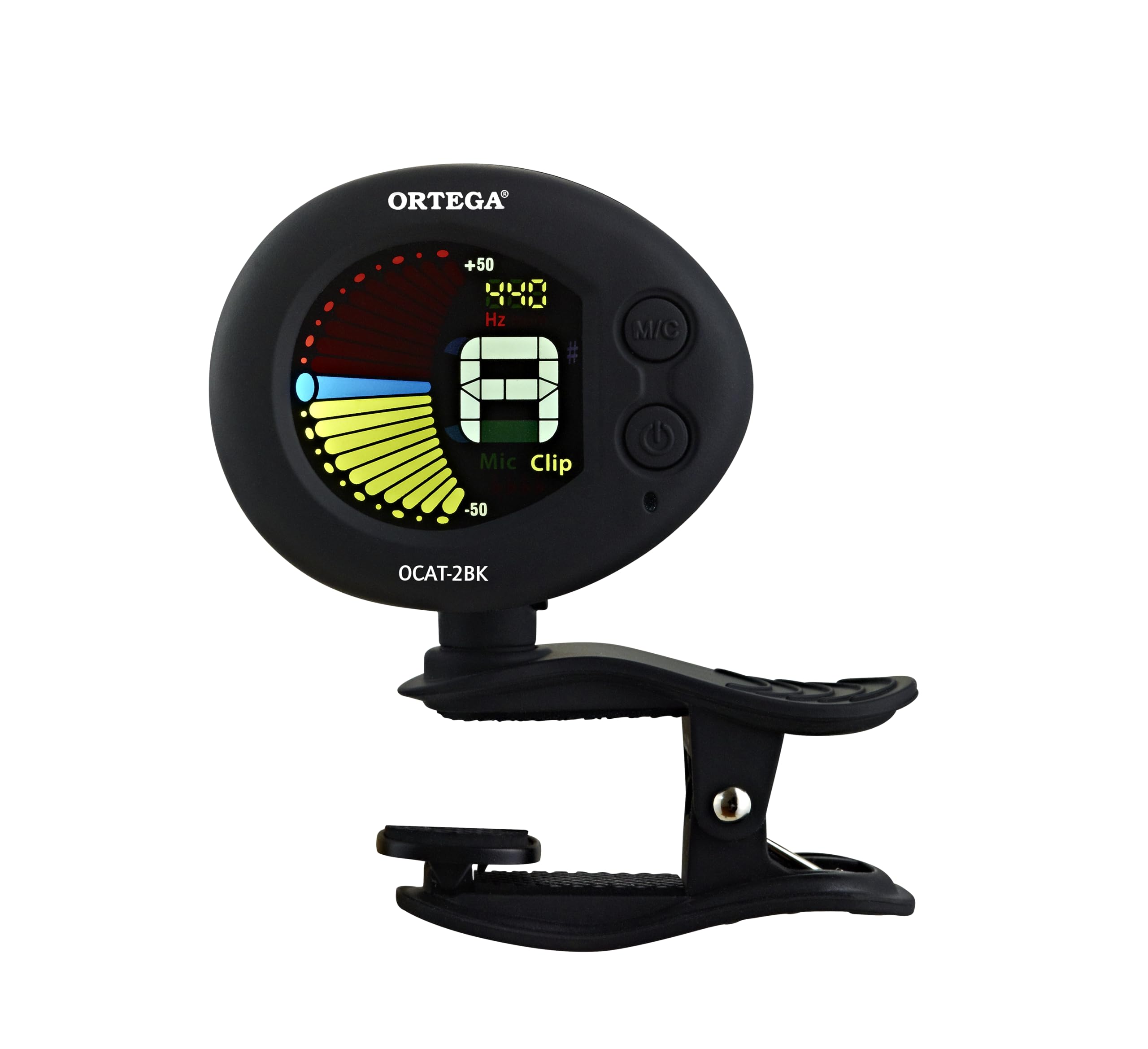 Ortega Guitars Clip On Tuner and Metronome – for Guitar – Black (OCAT-2BK)