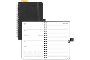 POPRUN 2026 Weekly Planner Notebook (Jan-Dec), Pocket Size 4''x 6.25'' - Agenda 2026 Small Calendar for Purse with Spiral Sof