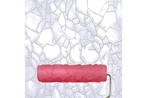 BANCOO 7"DIY Patterned Paint Roller | Decorative Art Texture Roller | Embossing Texture Rubber Roller Painting Supplies | Pattern Art Texture Tools for Household Wall Painting (BK046R)