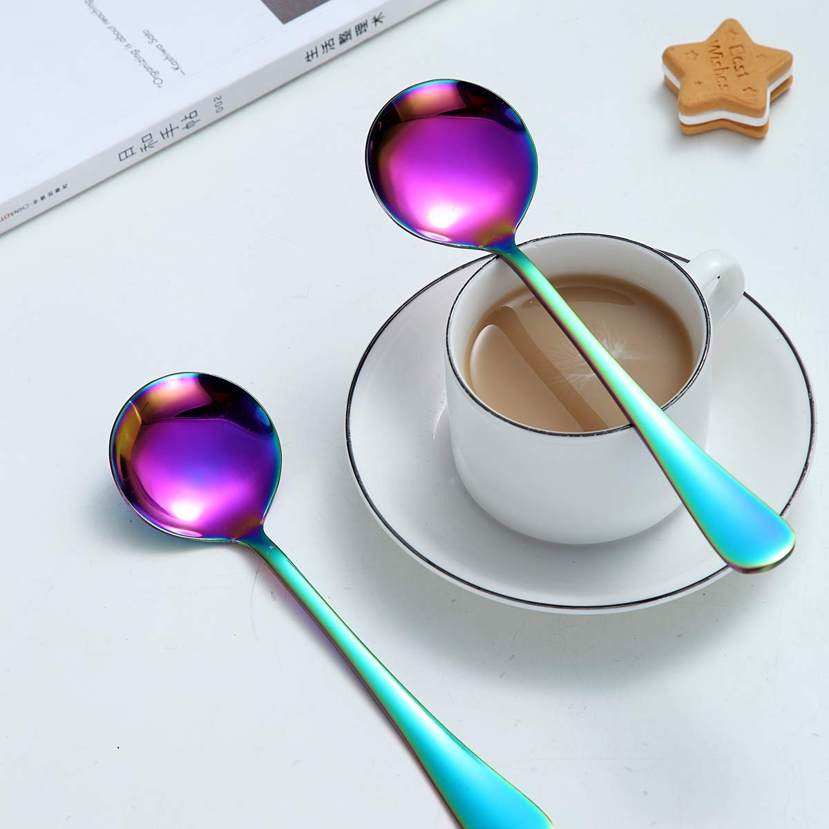 Berglander Rainbow Soup Spoons of 4, 7.5