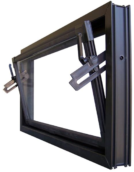 Kellerfenster braun 80 x 60 cm Einfachglas