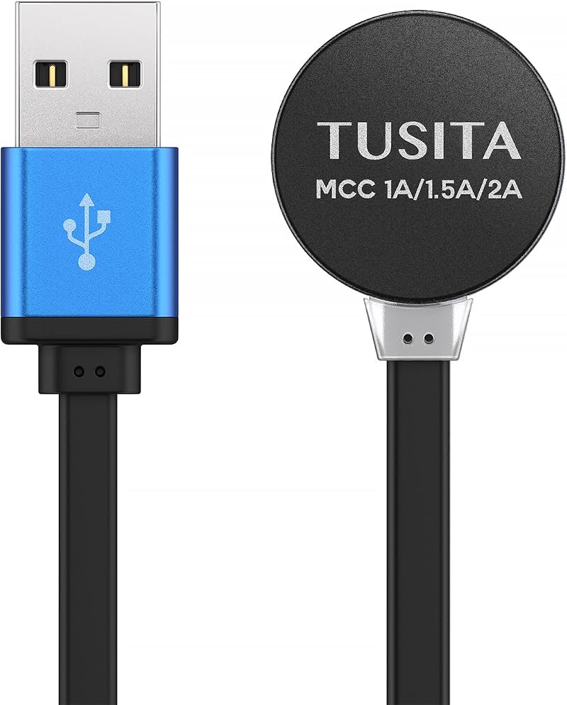 TUSITA Magnetic Charger for Olight Flashlights - Black, 50CM