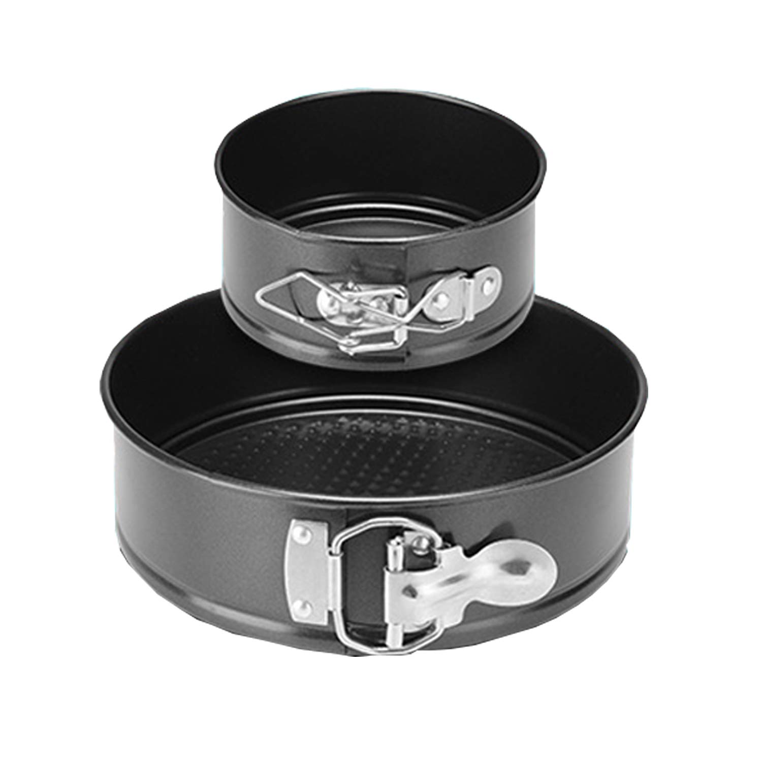 Springform Pan Set of 2 Nonstick Round Cheesecake Cake Pan 4 and 7 Inch Leakproof Heavy Carbon Steel Detachable Bakeware For Instant Port 6QT or 8QT…