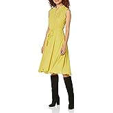 Nanette Nanette Lepore Women's Sleeveless Flutter Sleeve Pintuck Dress