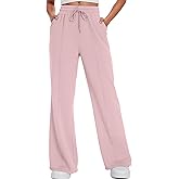 ALUWU Womens Sweatpants Wide Leg High Waisted Baggy Pants Drawstring Workout Active Joggers Lounge Pants with Pockets