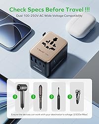MOMAX Mini Universal Travel Adapter, GaN 70W